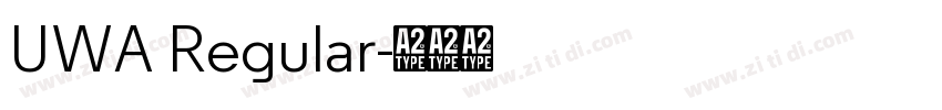 UWA Regular字体转换